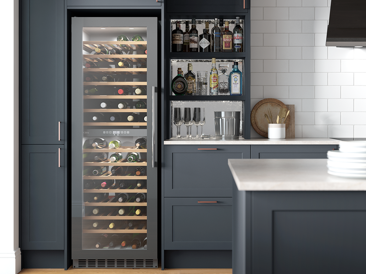 kitchen wine fridge cabinet